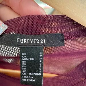 Forever 21 Purple Mesh Top